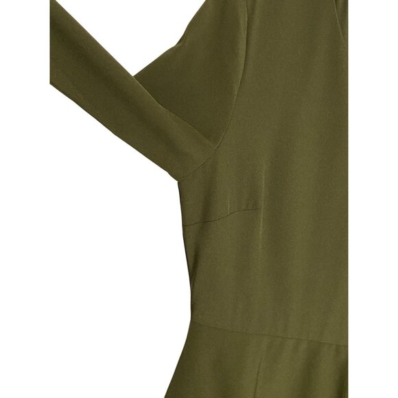Hutch Cami Mini Dress Long Sleeves Green Tiered-sz 4 - Picture 4 of 10